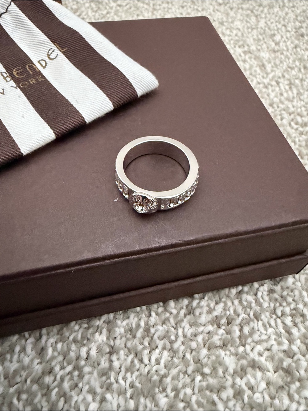 Henri bendel signature crystal ring